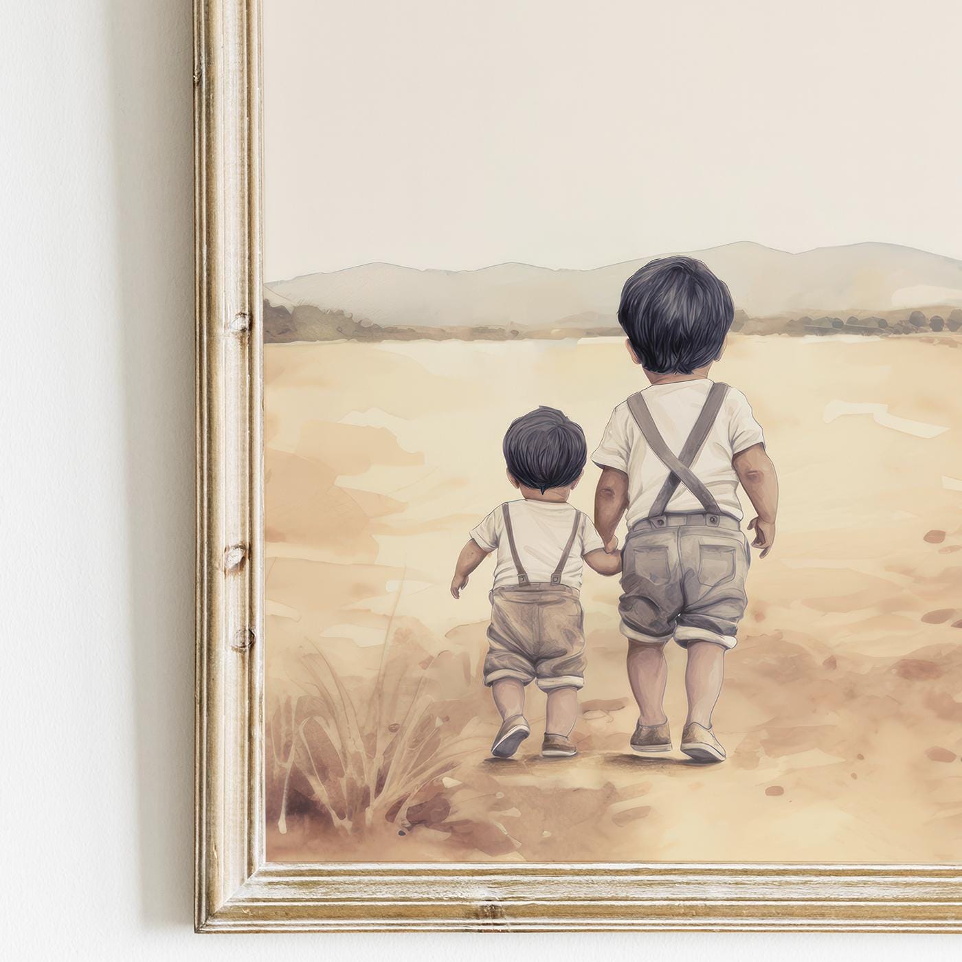 Brother Wall Art, Farmhouse Decor, Tractor Print for Boys - WildfieldPrints