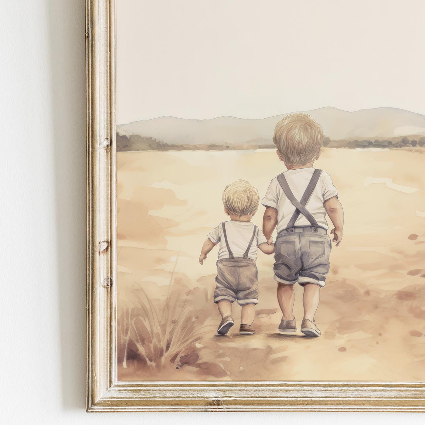 Brother Wall Art, Farmhouse Decor, Tractor Print for Boys Room - WildfieldPrints