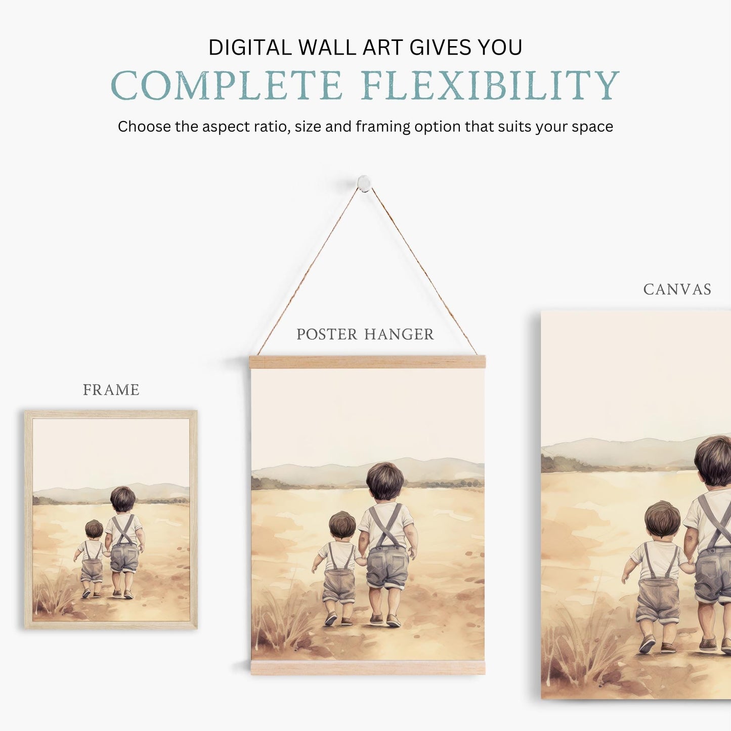 Brother Wall Art, Vintage Farm Decor, Tractor Nursery Prints - WildfieldPrints