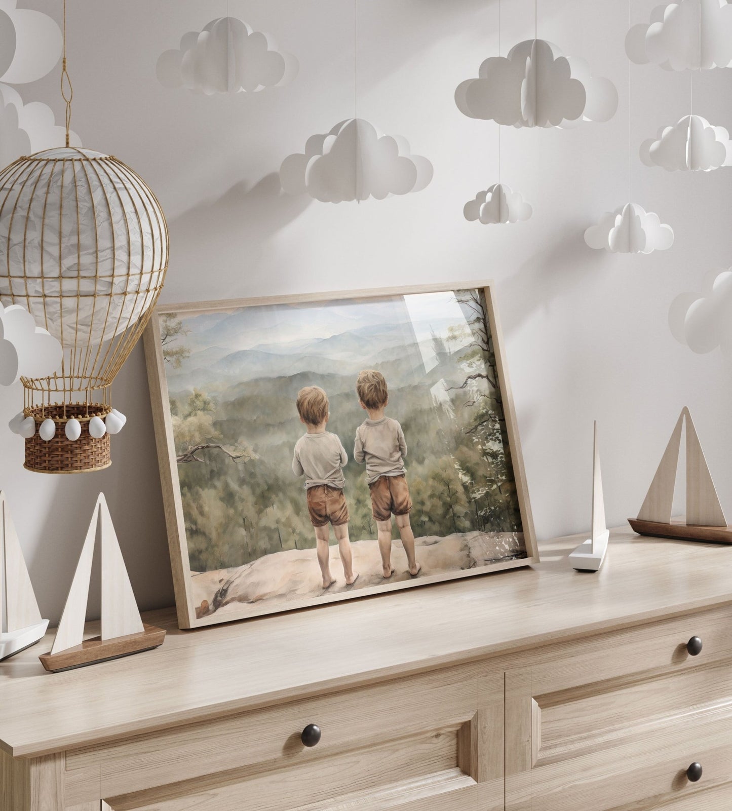 Brothers Adventure Print, Boys Room Decor, Nature - Themed Art - WildfieldPrints