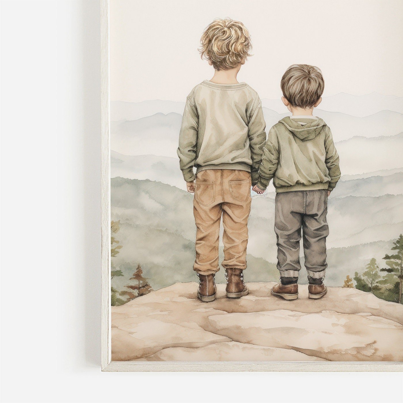 Brothers Room Print, Adventure Nursery Decor, Kids Wall Art - WildfieldPrints