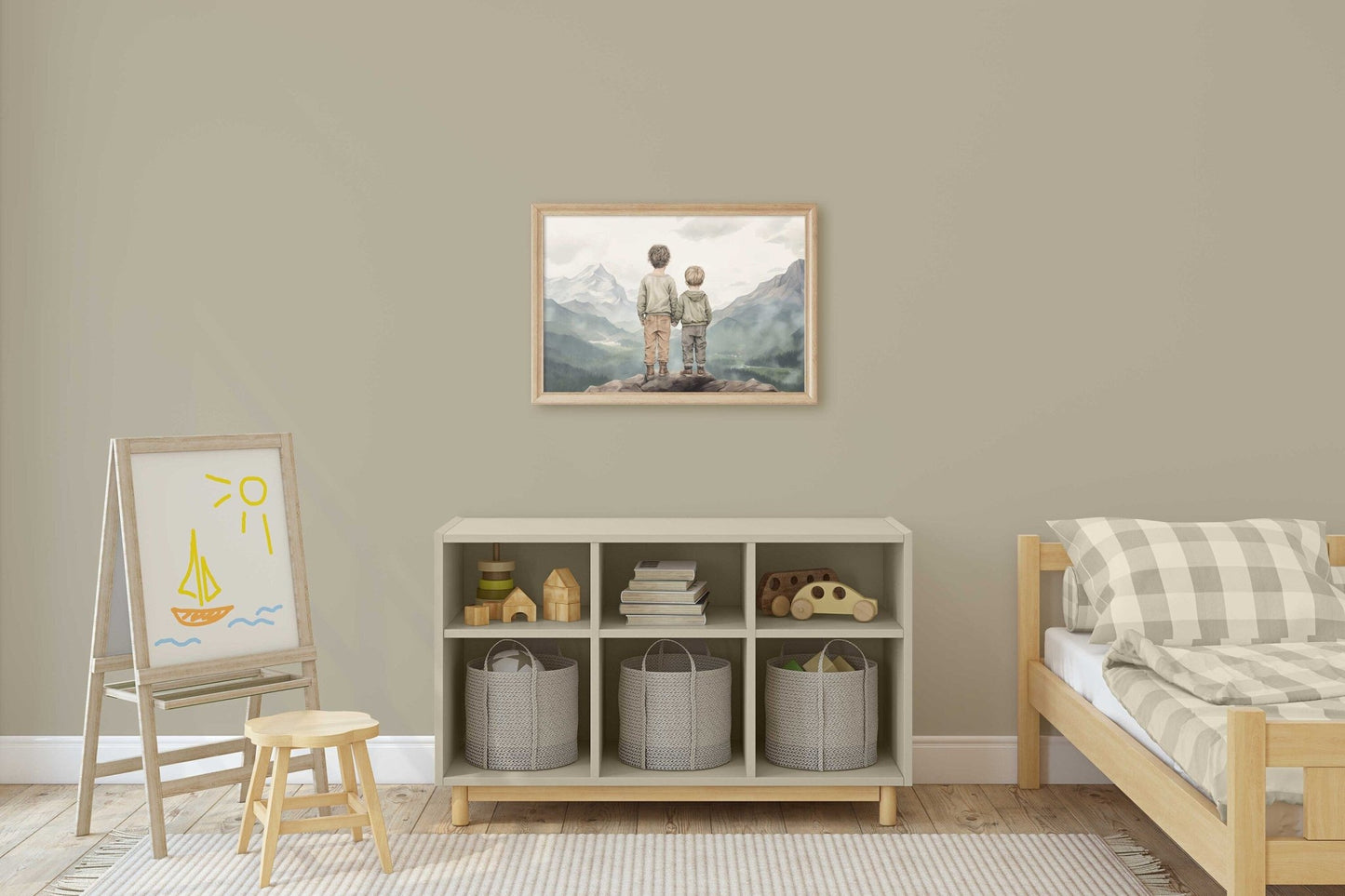 Brothers Room Print, Adventure Nursery Decor, Rustic Boys Wall Art - WildfieldPrints
