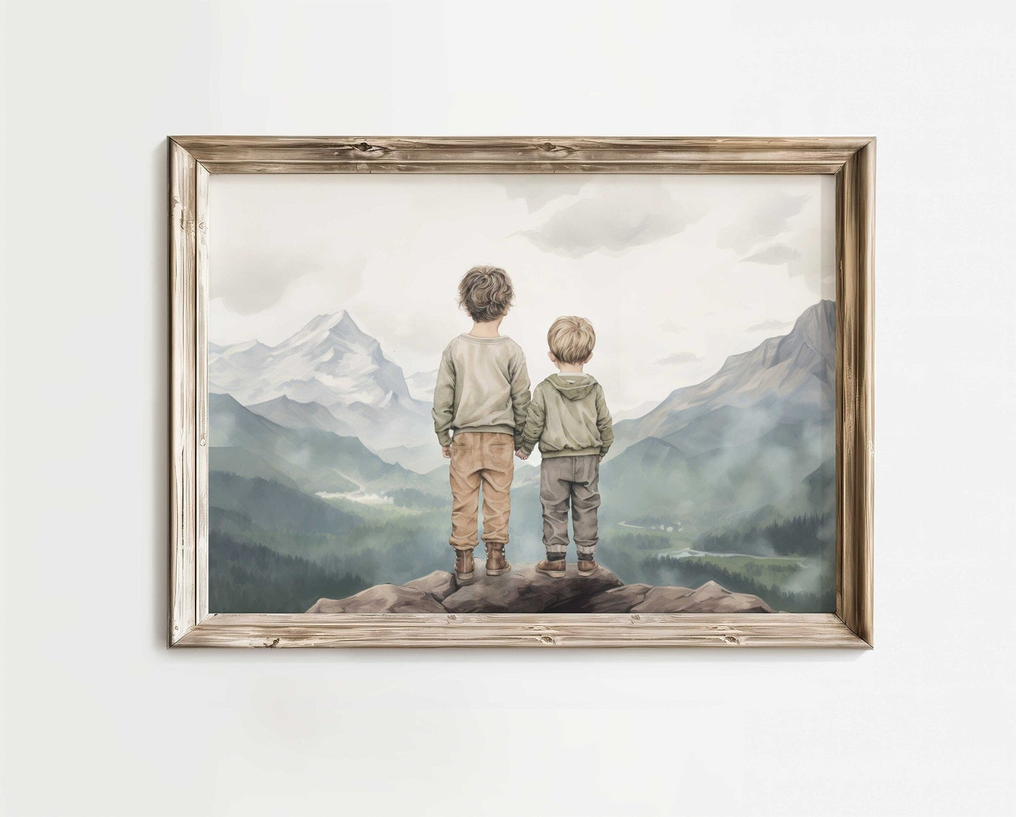 Brothers Room Print, Adventure Nursery Decor, Rustic Boys Wall Art - WildfieldPrints