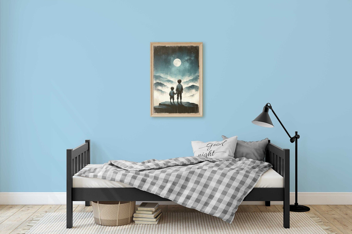 Brothers Room Print, Adventure Toddler Decor, Moon & Stars Wall Art - WildfieldPrints