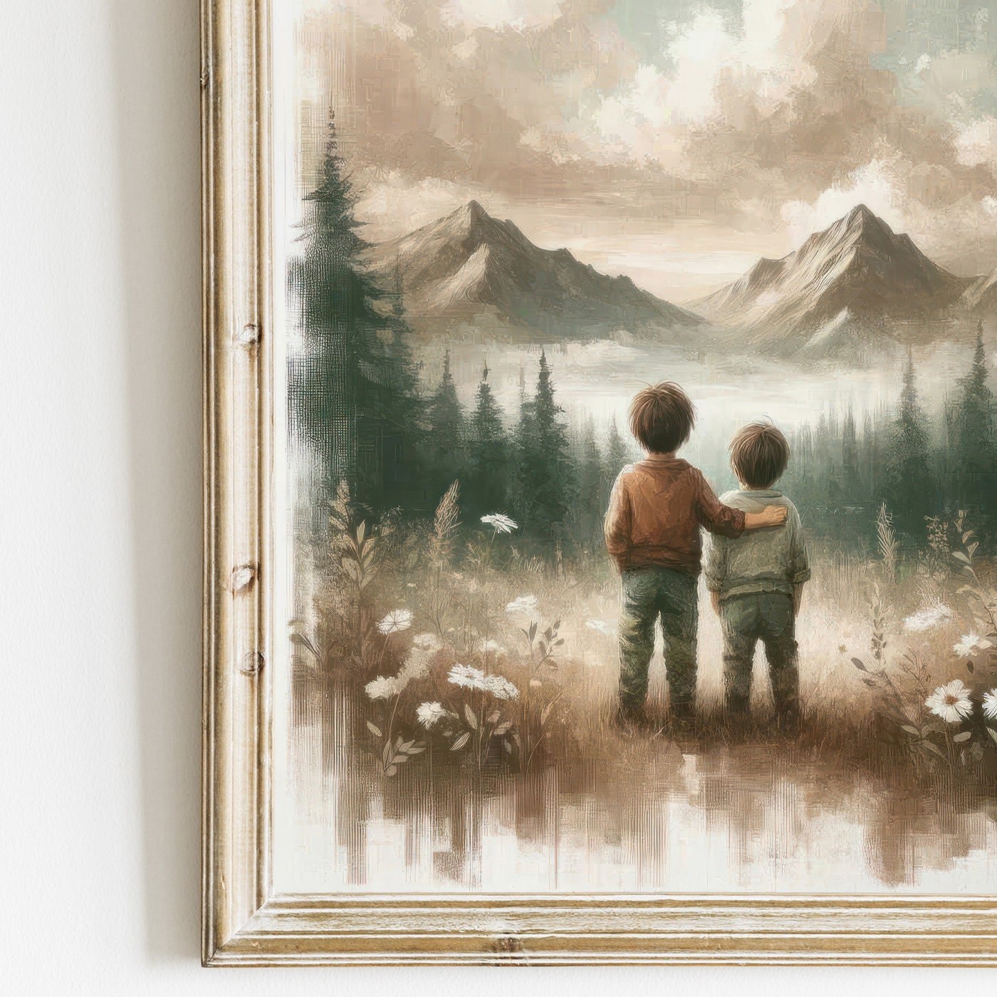 Brothers Room Print, Adventure Wall Art, Rustic Nature Decor - WildfieldPrints