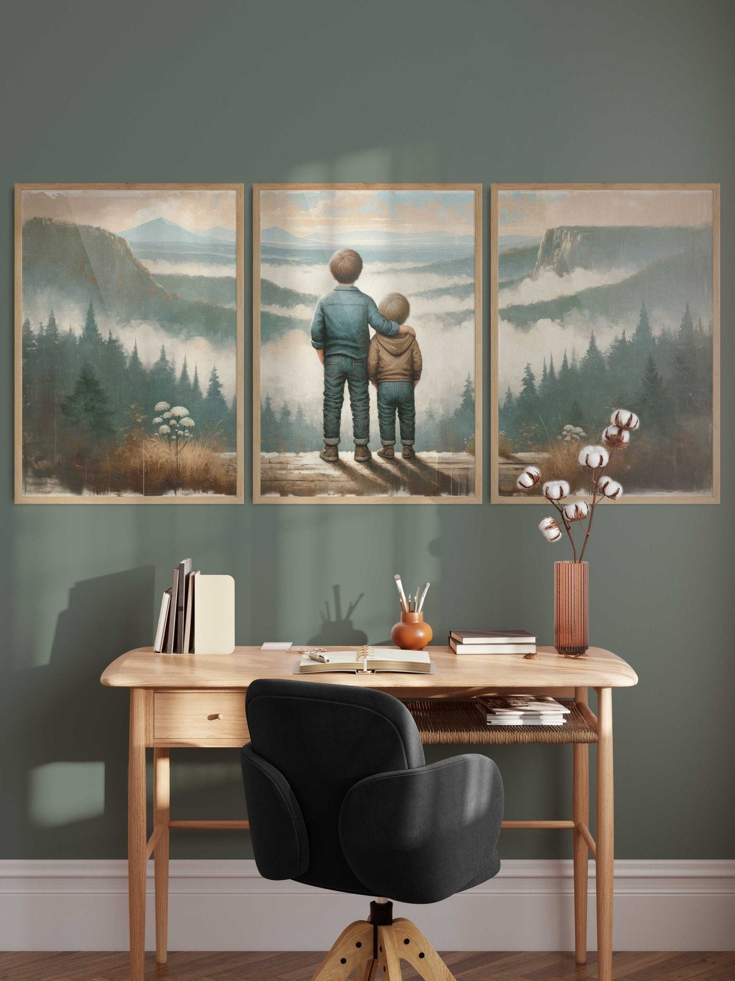 Brothers Room Prints, Adventure Nursery Decor, Mountain Wall Art - WildfieldPrints