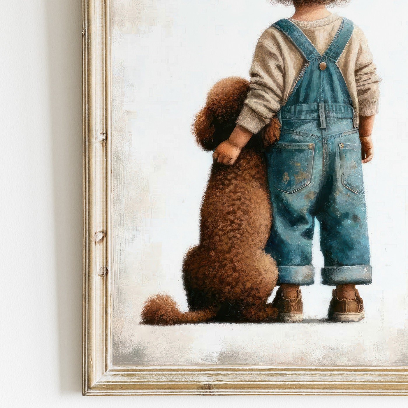 Brown Poodle Print, Cute Dog Nursery Decor, Girls Room Art - WildfieldPrints