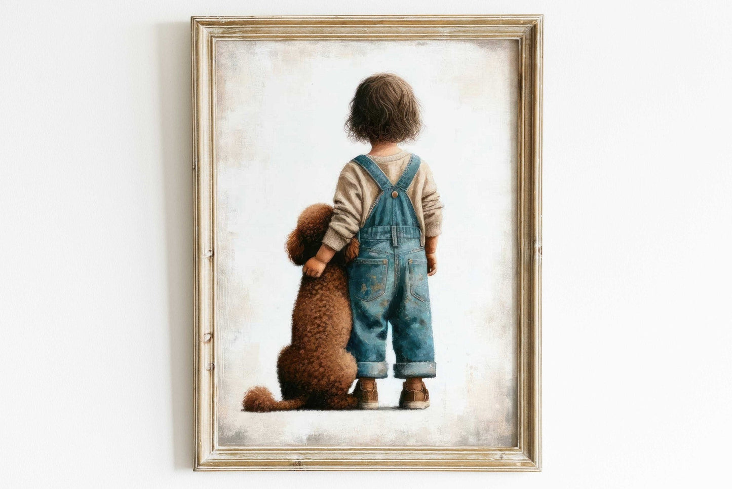 Brown Poodle Print, Cute Dog Nursery Decor, Girls Room Art - WildfieldPrints