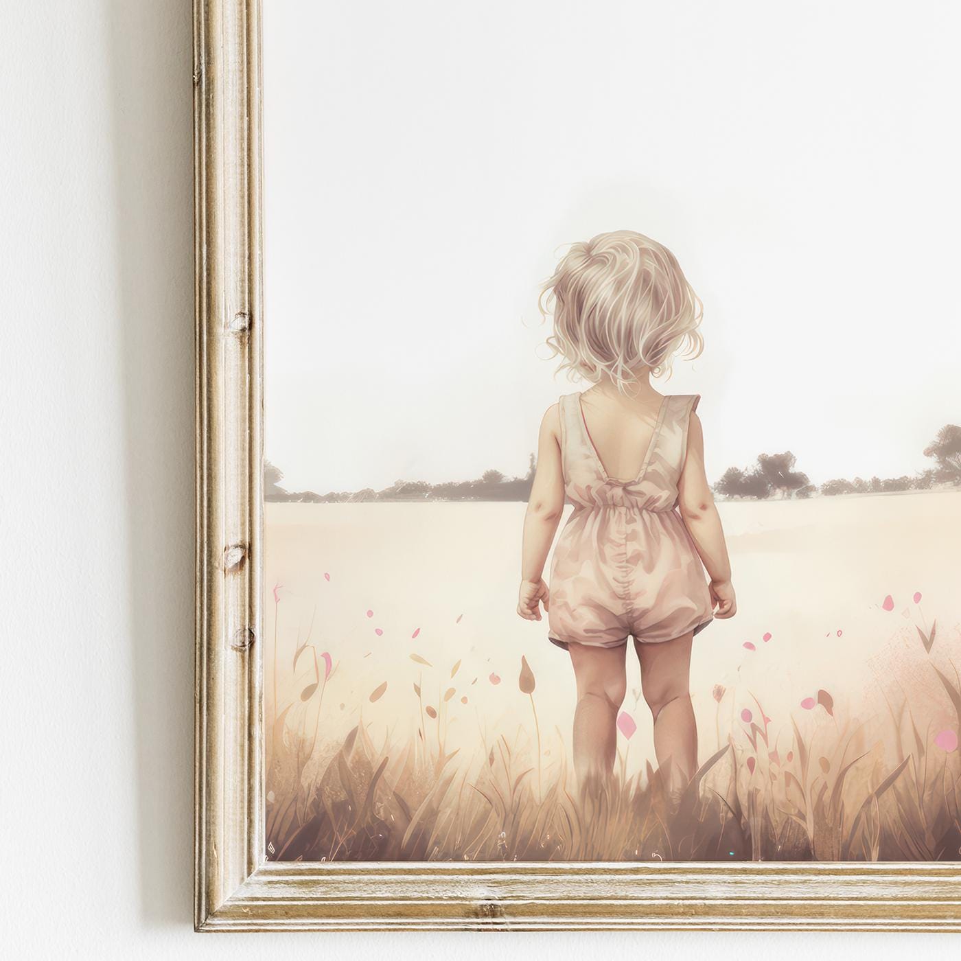 Bunny & Deer Nursery Decor, Animal Wall Art for Girls, Jack Rabbit Design - WildfieldPrints