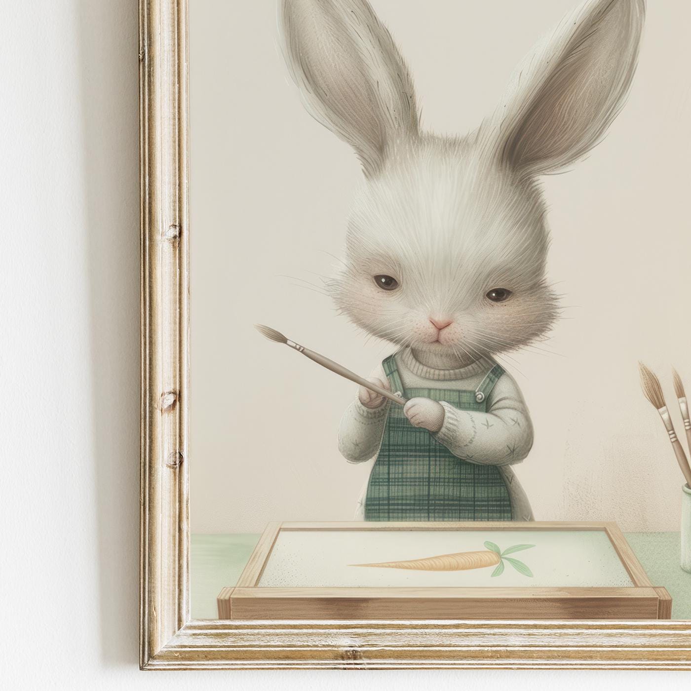 Bunny Nursery Wall Decor, Whimsical Animal Art for Kids' Room - WildfieldPrints