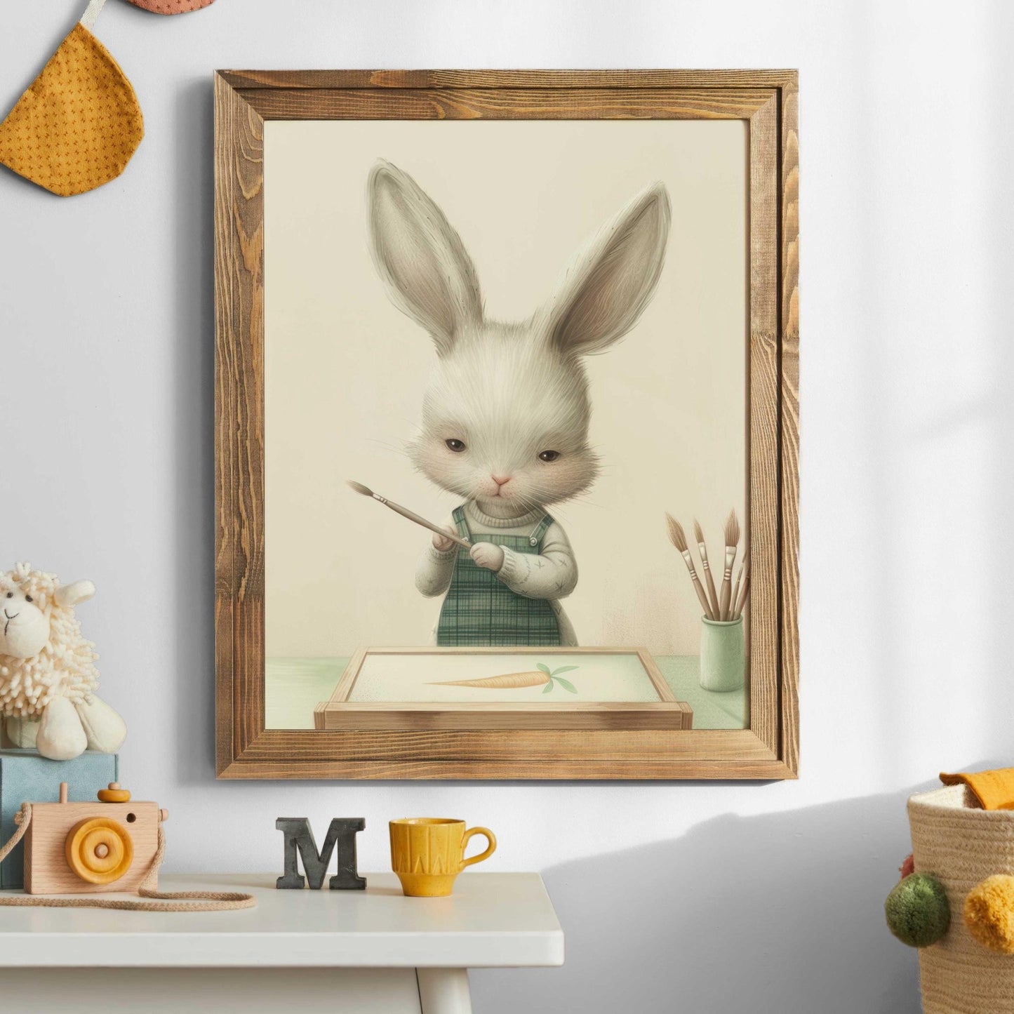 Bunny Nursery Wall Decor, Whimsical Animal Art for Kids' Room - WildfieldPrints
