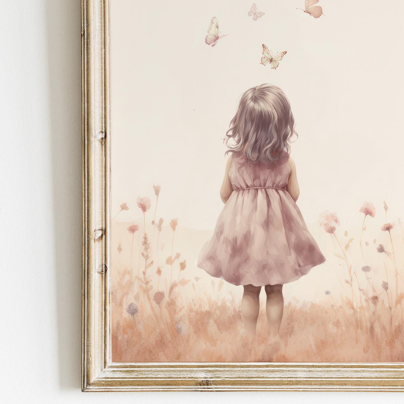 Butterfly Nursery Art, Wildflower Wall Decor, Girls Room Decor - WildfieldPrints
