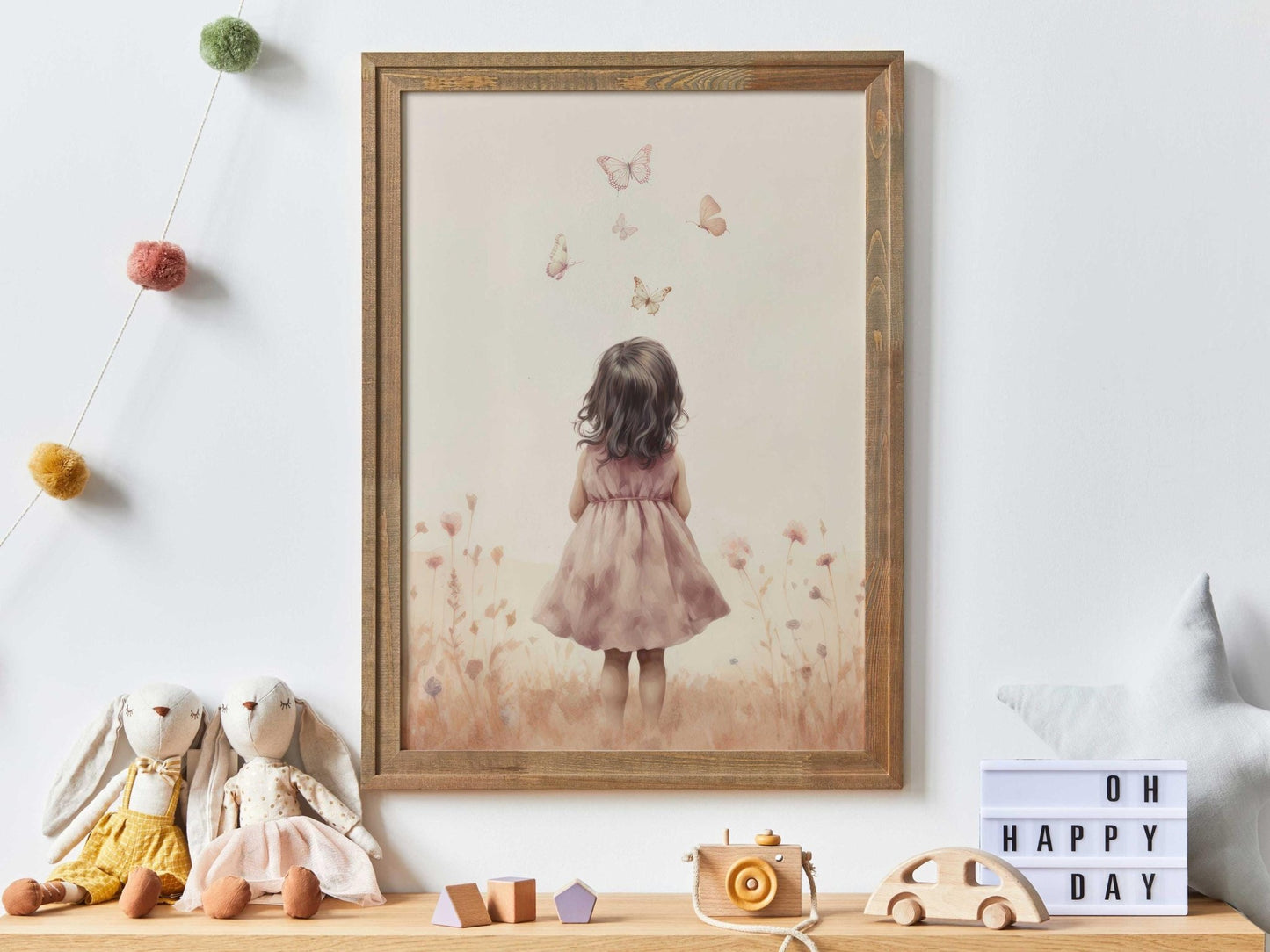 Butterfly Nursery Wall Art, Wildflower Girl Room Decor, Butterfly Print, Girly Wall Art, Butterfly Print, Kids Room, PRINTABLE Girl Wall Art - My Store