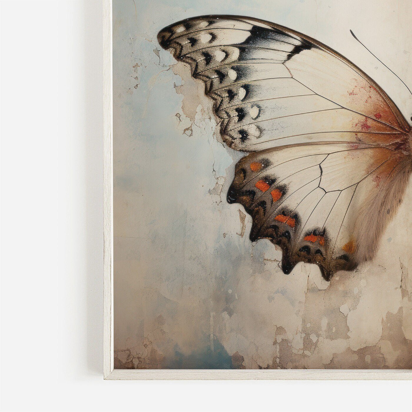 Butterfly Wall Art, Vintage Rustic Decor, Insect Print Collection - WildfieldPrints