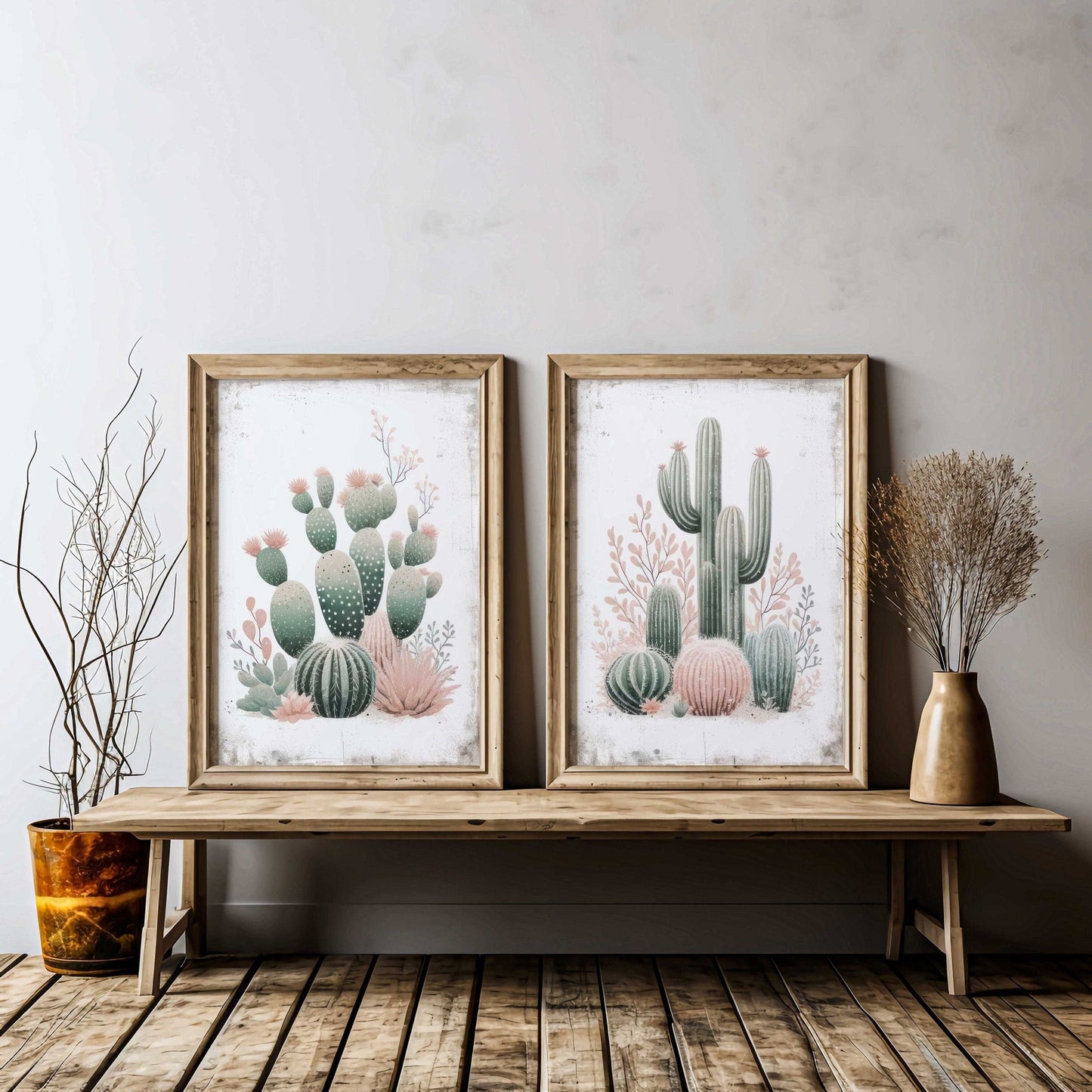Cactus Nursery Decor, Boho Wall Art, Cute Kids Room Prints - WildfieldPrints