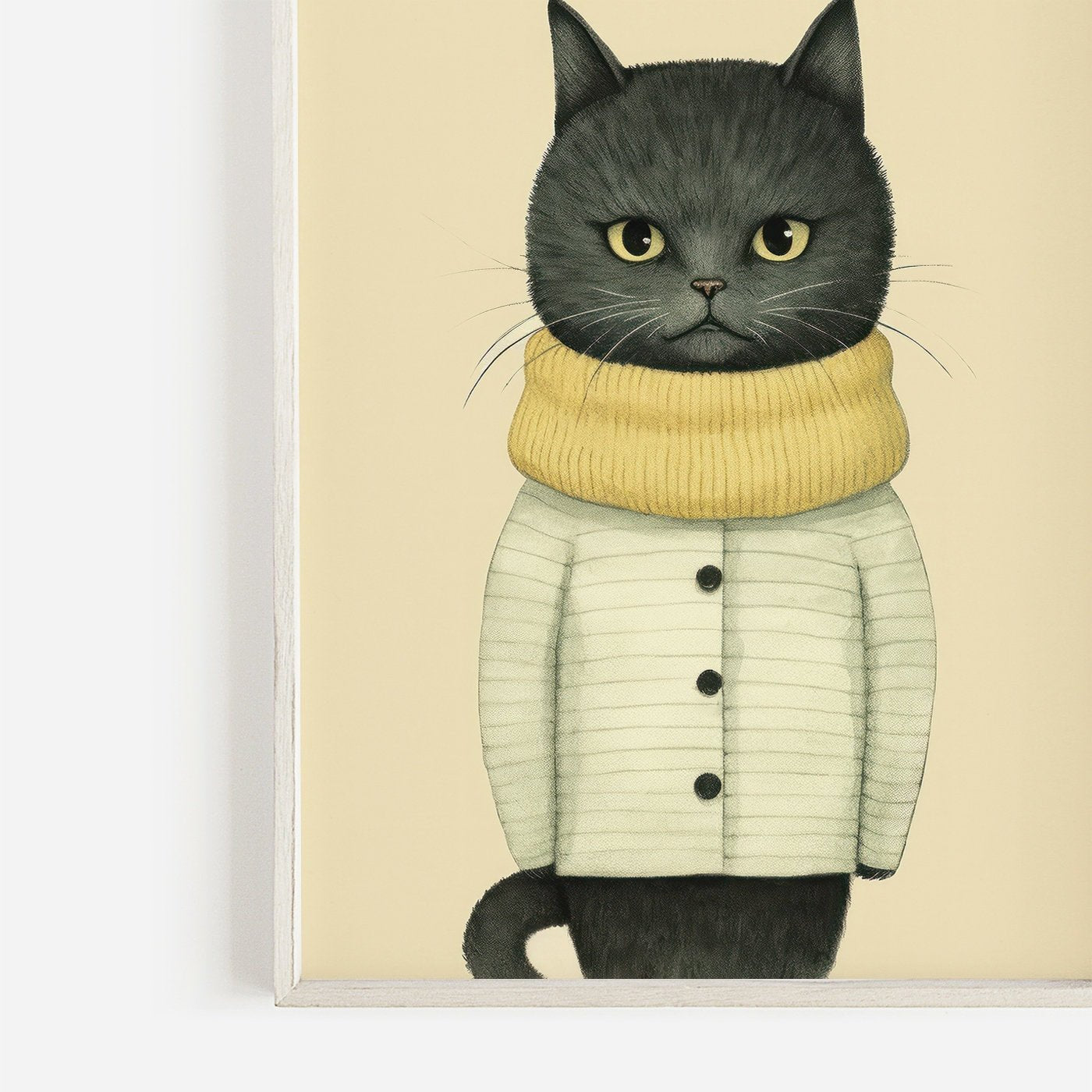 Cat Wall Art, Funny Prints for Kids Room, Retro Decor - WildfieldPrints