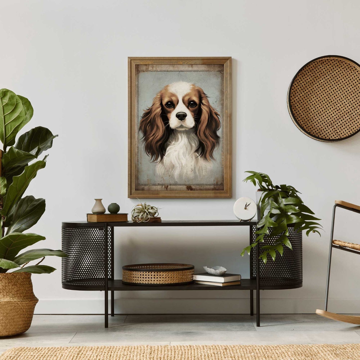 Cavalier King Charles Spaniel Art, Vintage Dog Wall Decor, Gift for Dog Lovers - WildfieldPrints