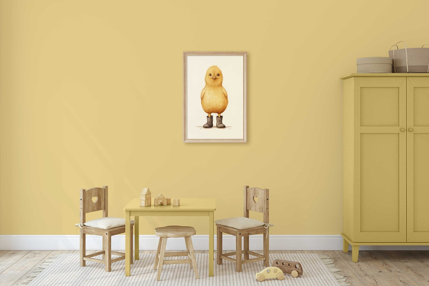 Chicken Nursery Print, Whimsical Chicken Art, Cute Animal Decor - WildfieldPrints