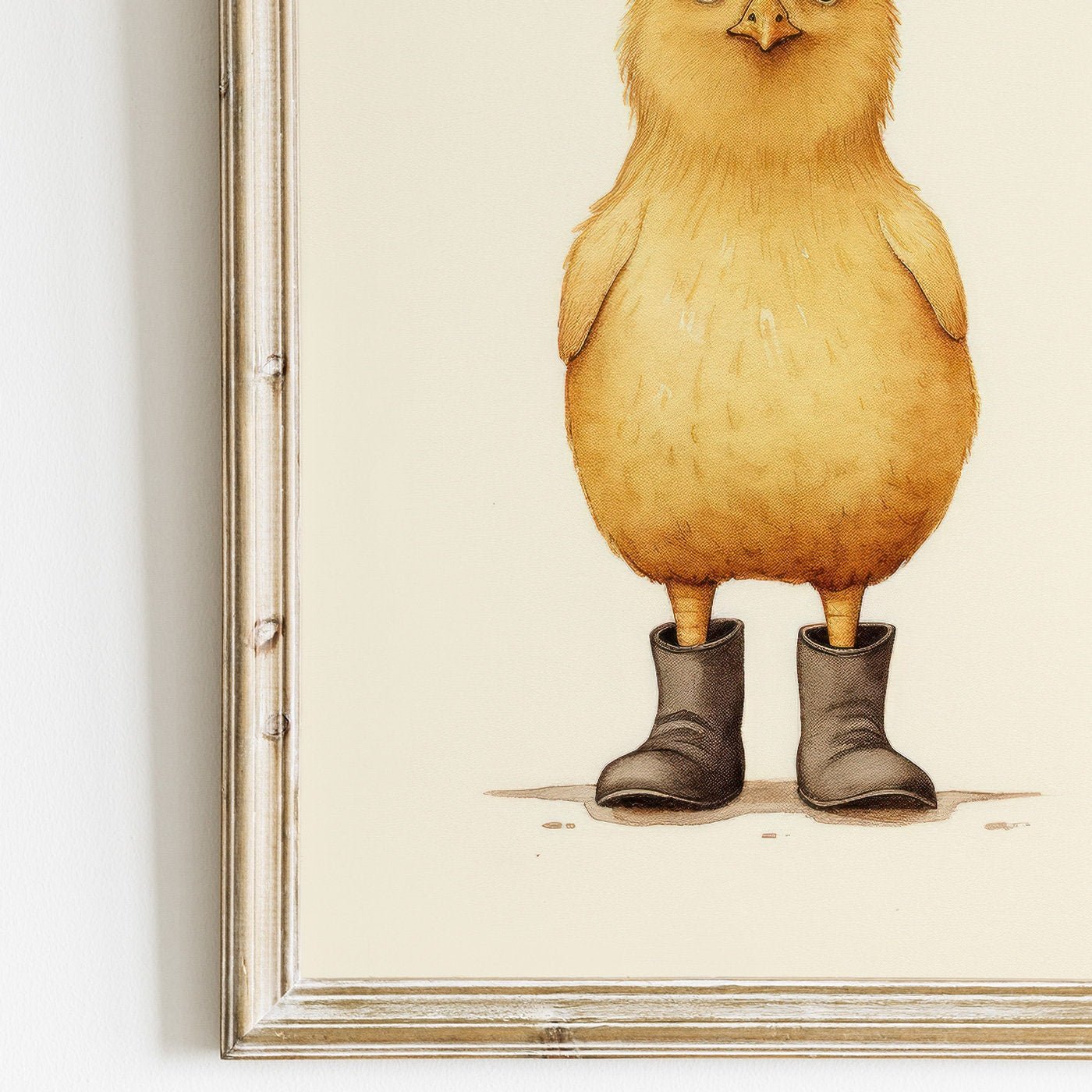 Chicken Nursery Print, Whimsical Chicken Art, Cute Animal Decor - WildfieldPrints