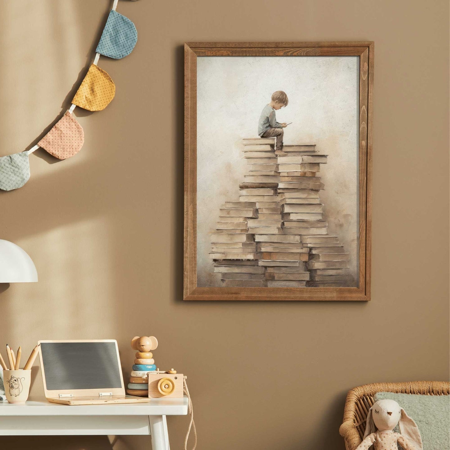 Classroom Reading Wall Art, Boy's Study Room Decor, Inspire Learning - WildfieldPrints