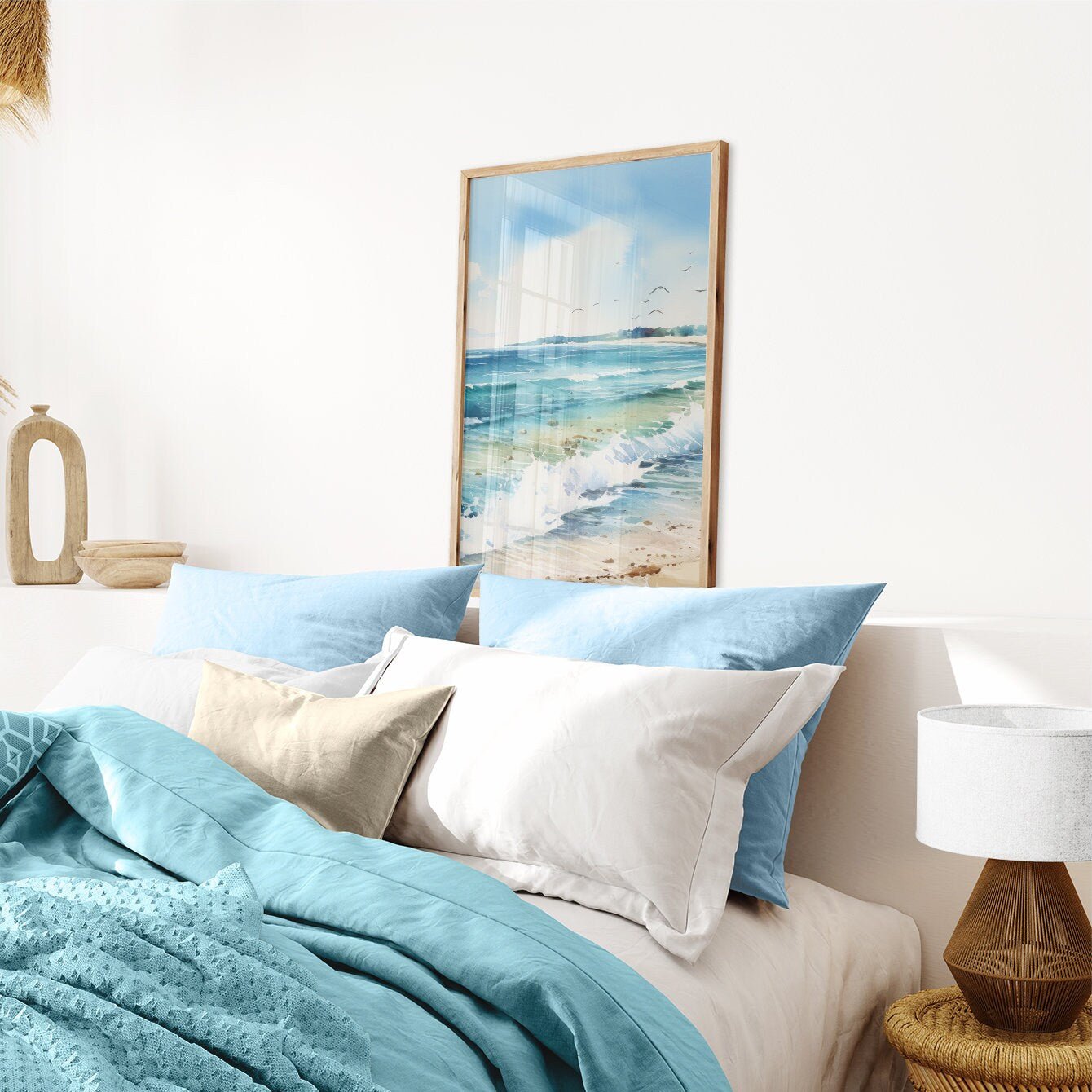 Coastal Ocean Art, Beach Home Decor, Vibrant Wall Prints - WildfieldPrints