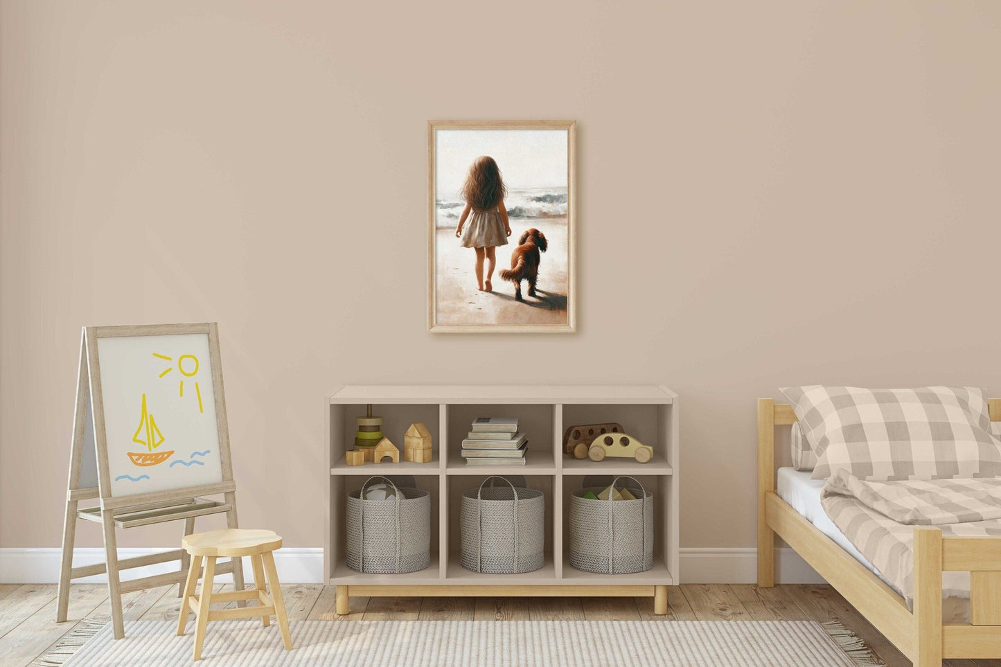 Cocker Spaniel Nursery Print, Dog Art for Girls Room, Cute Wall Decor - WildfieldPrints