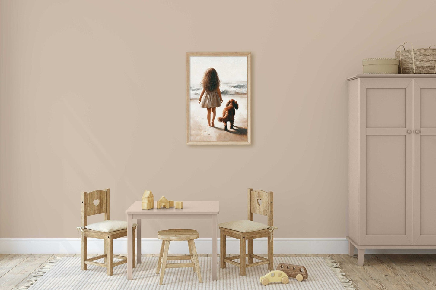 Cocker Spaniel Nursery Print, Dog Art for Girls Room, Cute Wall Decor - WildfieldPrints