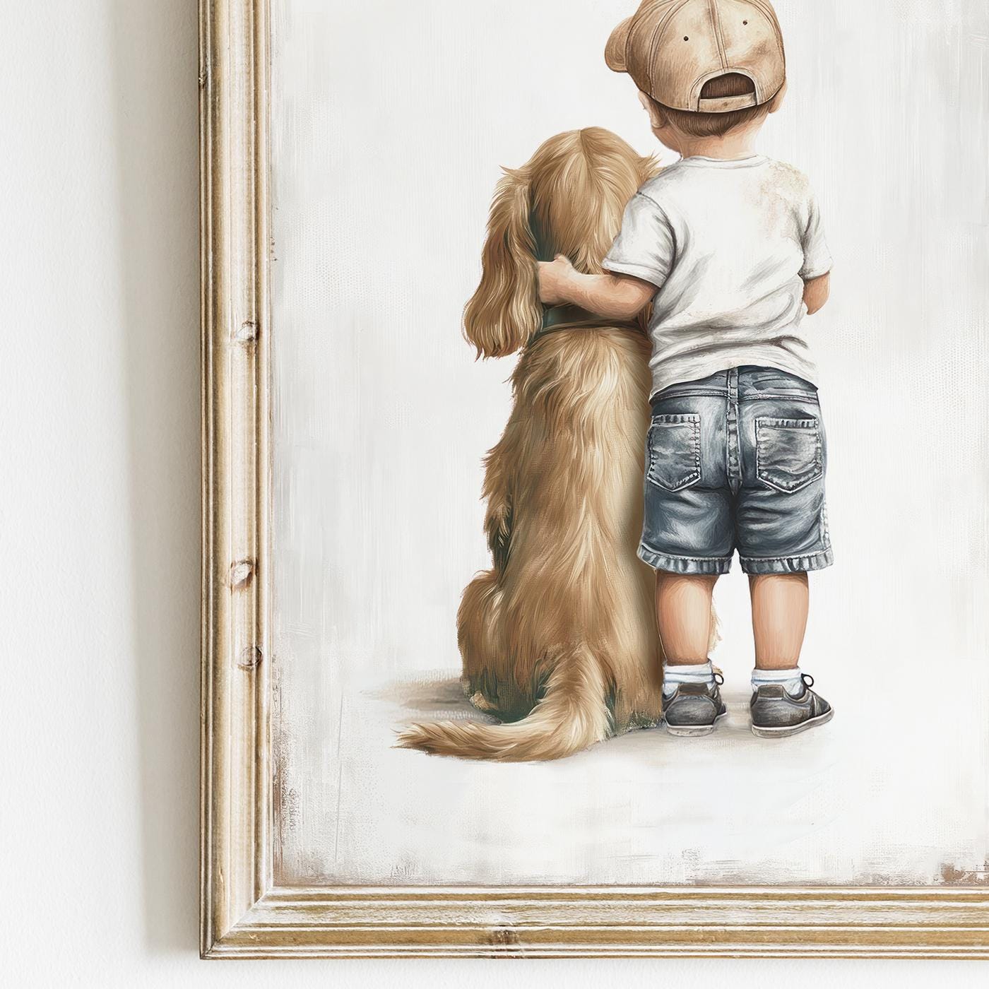 Cocker Spaniel Nursery Wall Decor, Boy Dog Art, Cute Toddler Poster - WildfieldPrints