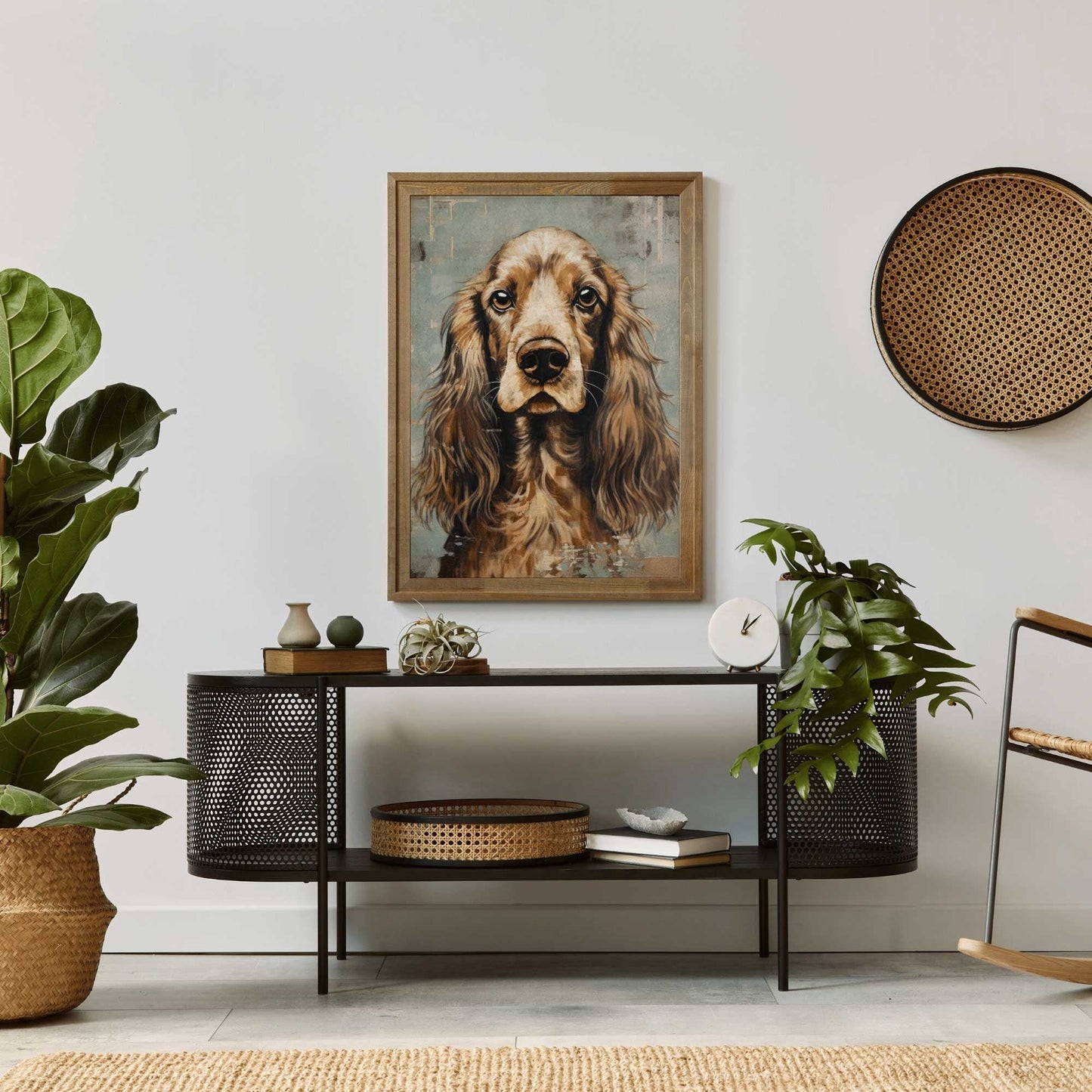 Cocker Spaniel Wall Art, Vintage Dog Decor, Portrait for Pet Lovers - WildfieldPrints