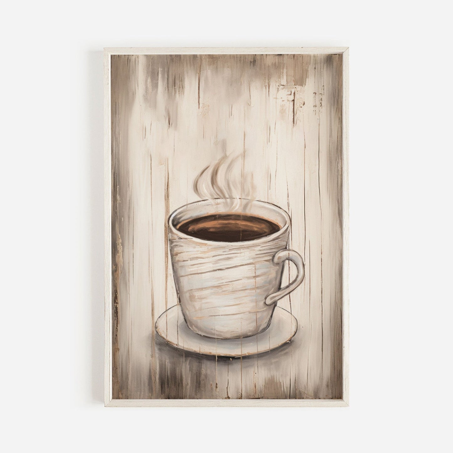 Coffee Art Print, Rustic Kitchen Decor, Vintage Wall Accent - WildfieldPrints