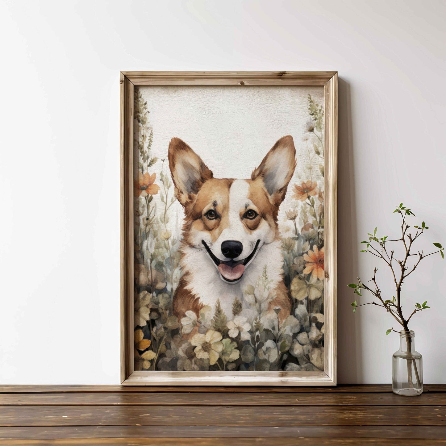 Corgi Wall Art, Vintage Dog Decor, Pembroke Welsh Corgi Print - WildfieldPrints