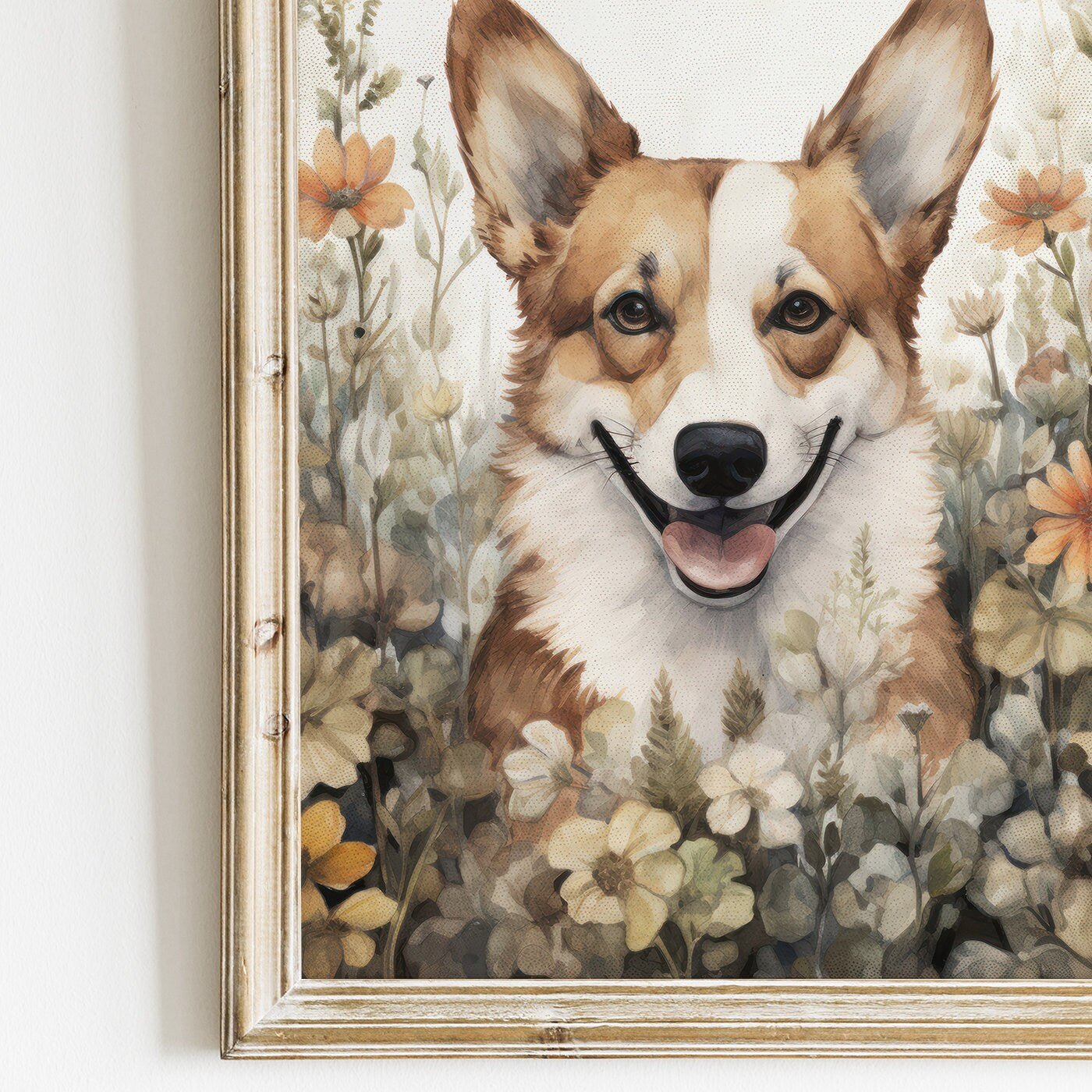 Corgi Wall Art, Vintage Dog Decor, Pembroke Welsh Corgi Print - WildfieldPrints