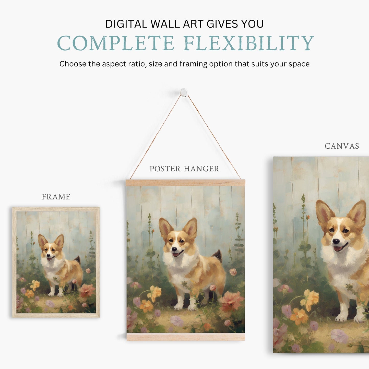 Corgi Wall Art, Vintage Dog Print, Perfect Gift for Dog Lovers - WildfieldPrints