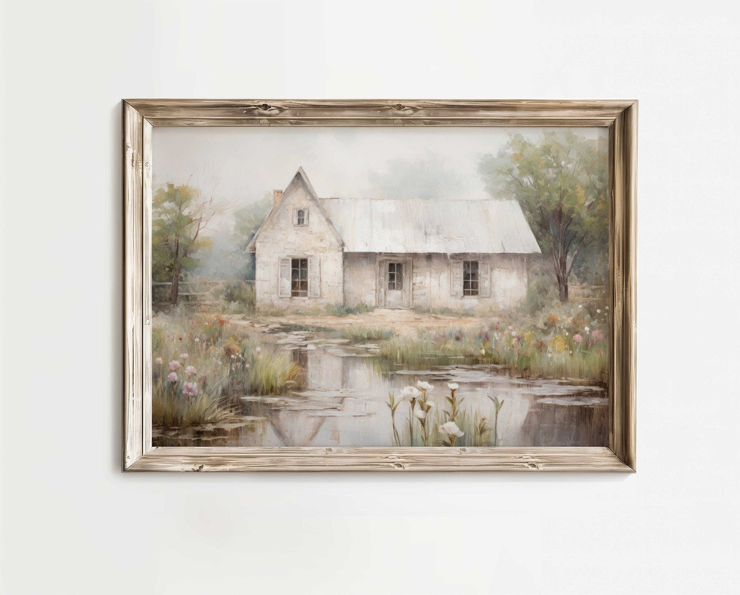 Cottage Art Print, French Countryside Decor, Rustic Farmhouse Style - WildfieldPrints