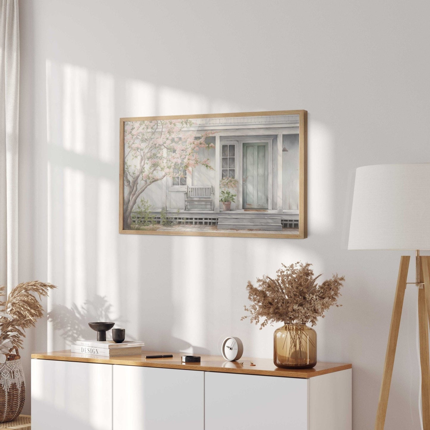 Country House Painting, Rustic Wall Art, Farmhouse Decor - WildfieldPrints