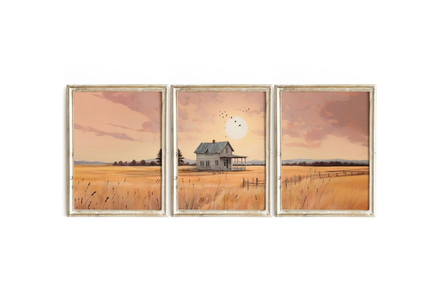 Country House Print, Rustic Wall Art, Countryside Decor - WildfieldPrints