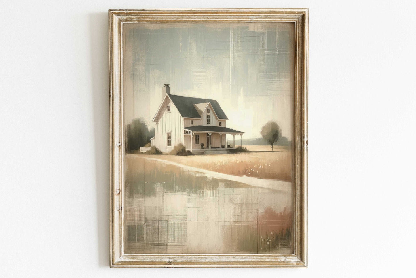 Country House Print, Rustic Wall Art, Farmhouse Home Decor - WildfieldPrints