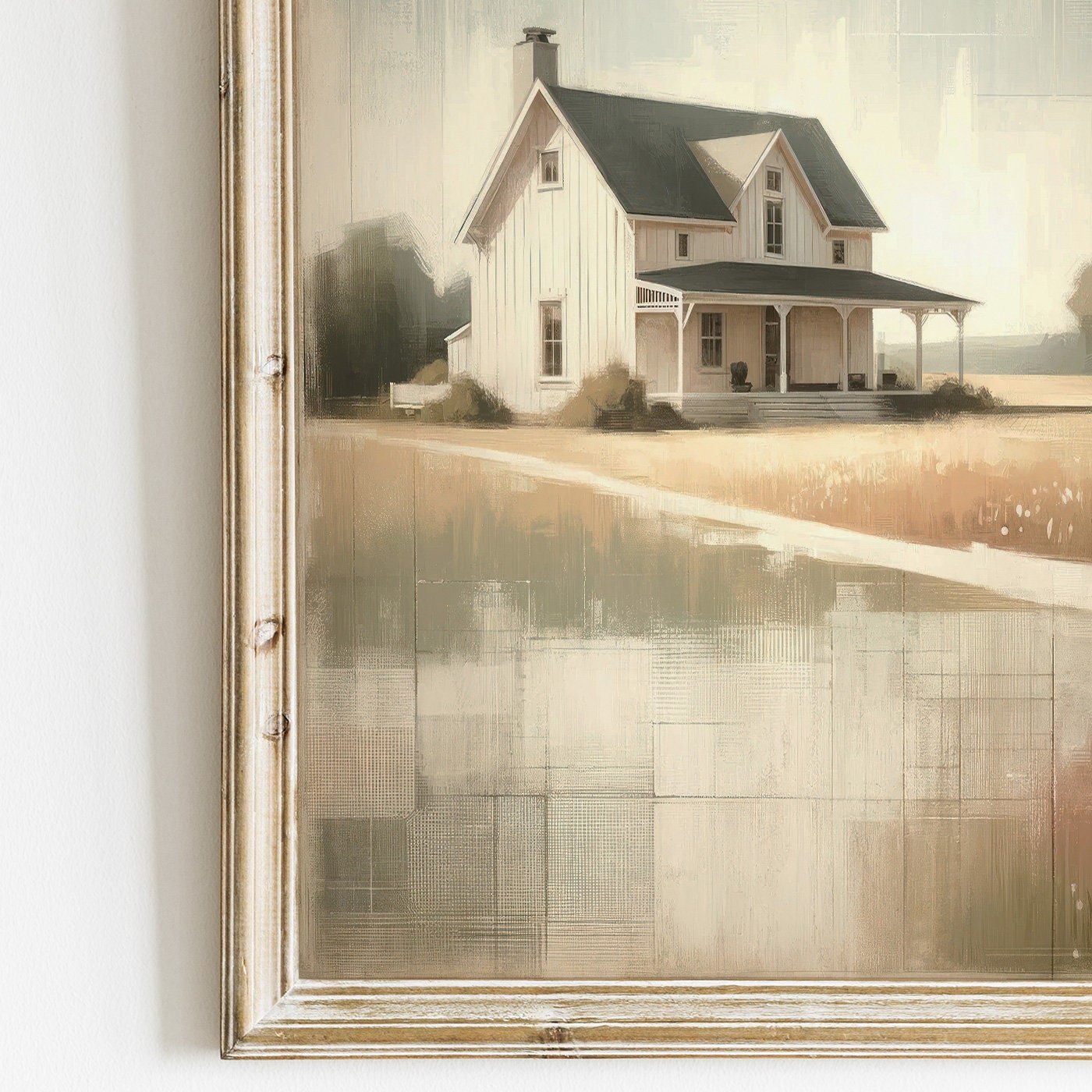 Country House Print, Rustic Wall Art, Farmhouse Home Decor - WildfieldPrints