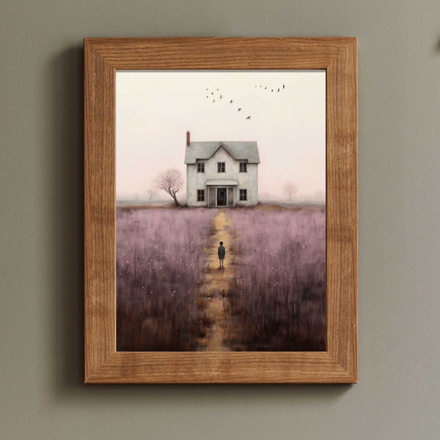Countryside Wall Art, Rustic Cottage Decor, Country Landscape Print - WildfieldPrints