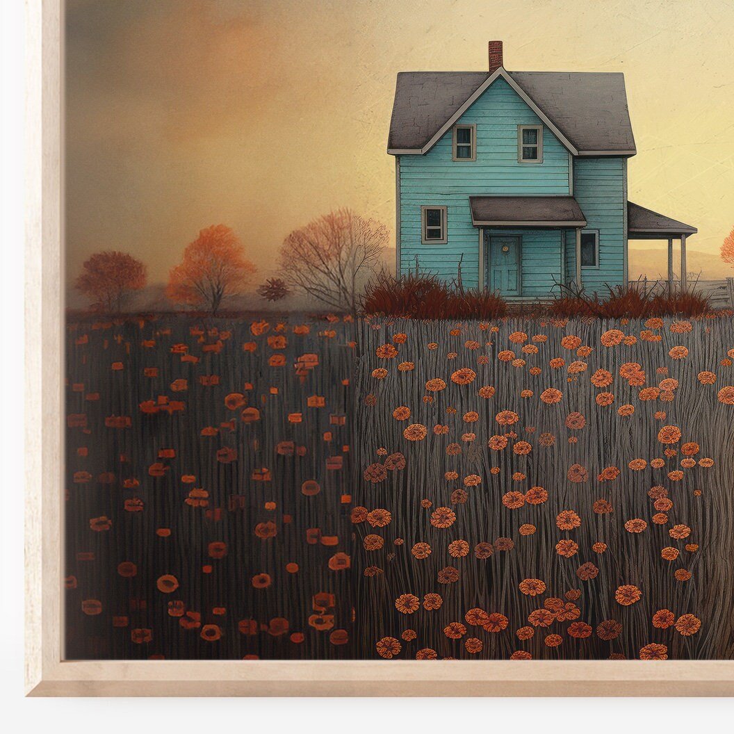 Countryside Wall Art, Rustic Home Decor, Country Landscape Print - WildfieldPrints