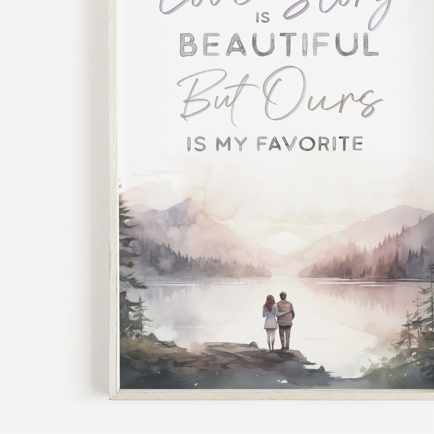 Couples Wall Art, Romantic Gift Ideas, Love Quote Decor, Anniversary Gift - WildfieldPrints