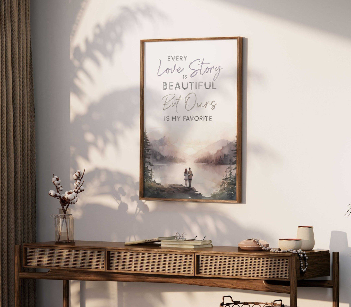 Couples Wall Art, Romantic Gift Ideas, Love Quote Decor, Anniversary Gift - WildfieldPrints