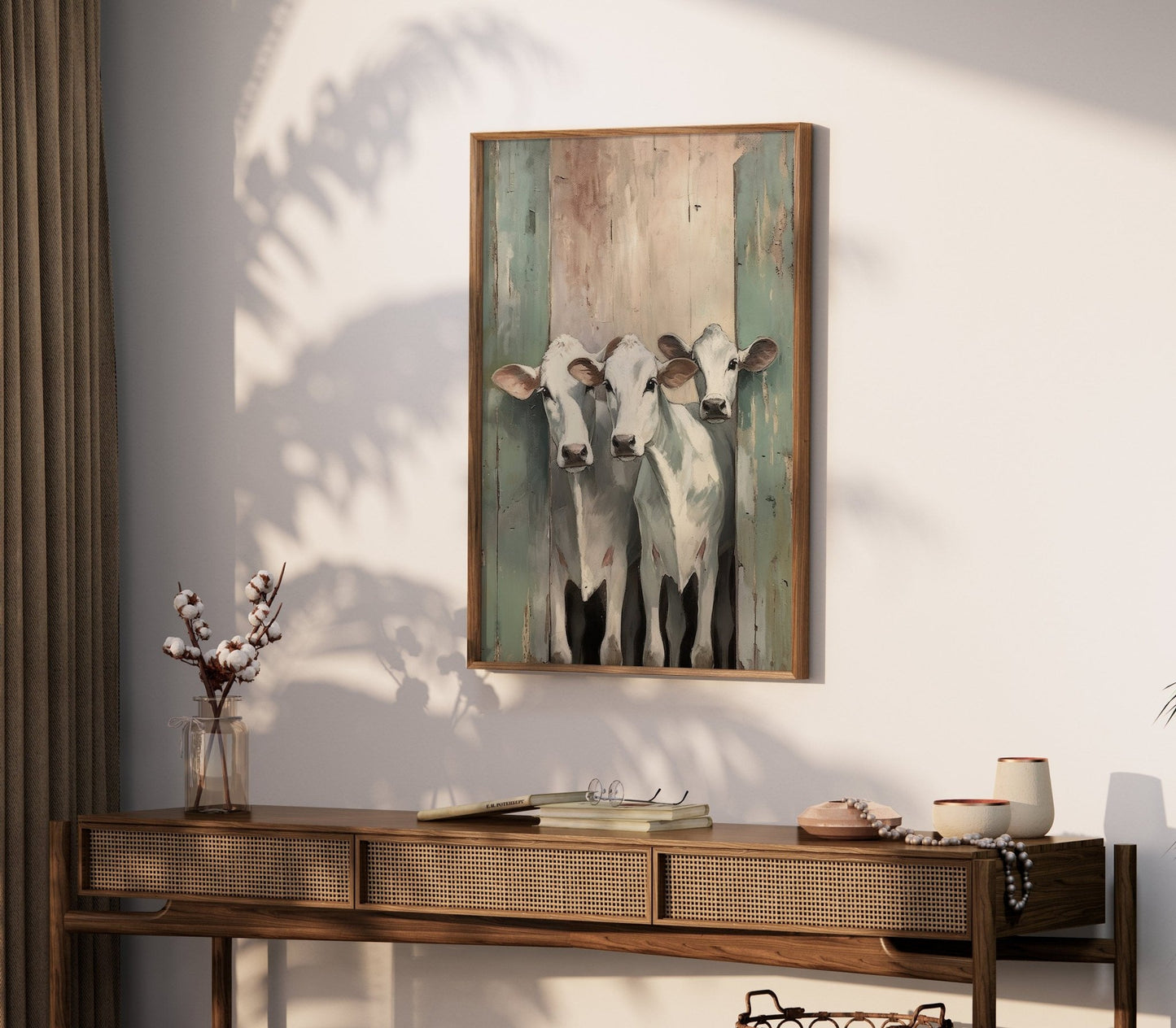 Cows Print, Rustic Farmhouse Wall Art, Cattle Decor for Home - WildfieldPrints
