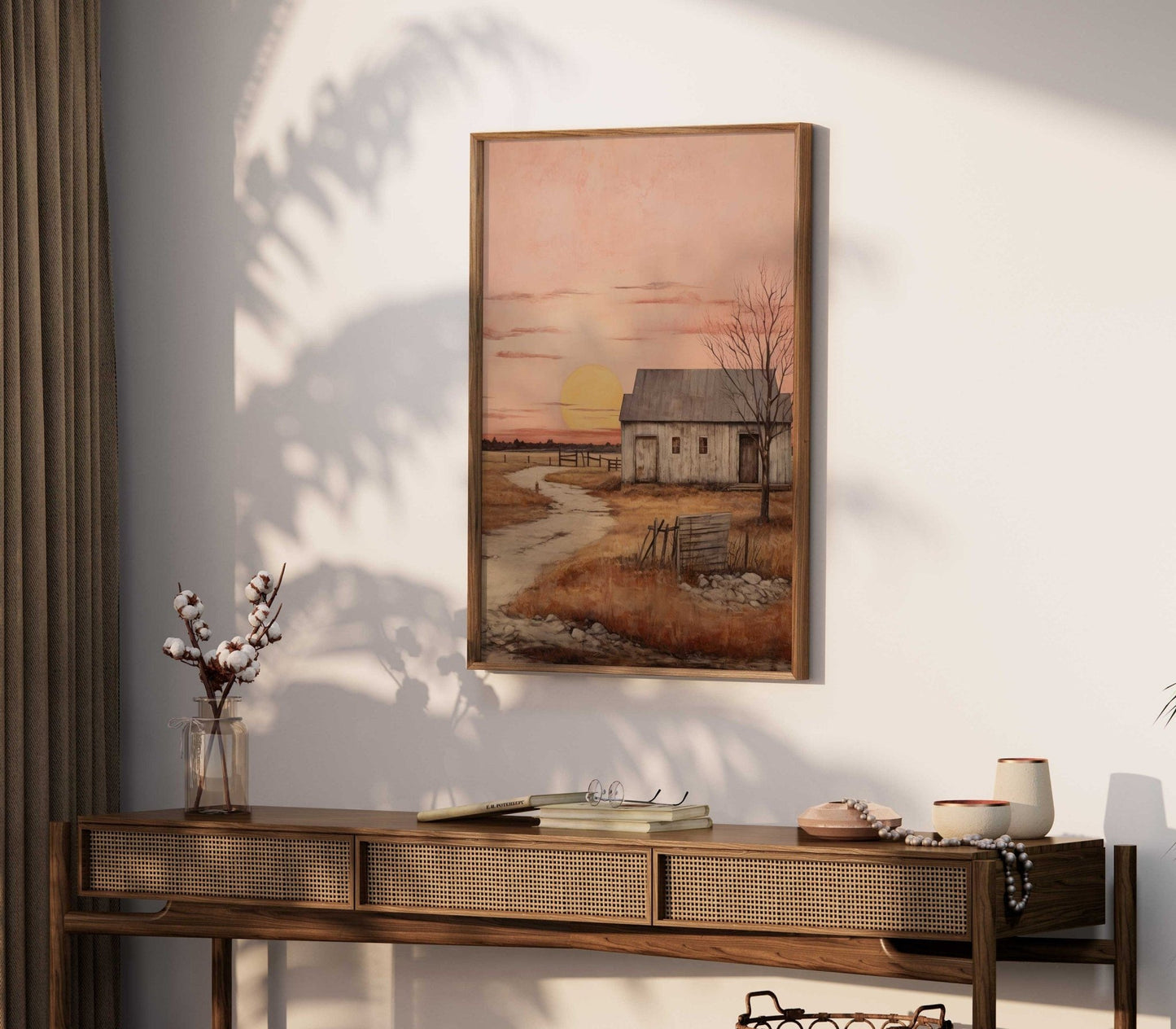 Cozy Country Home Decor, Rustic Wall Art, Farmhouse Painting - WildfieldPrints