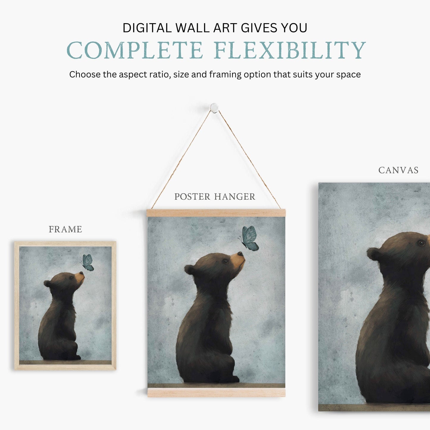 Cute Forest Animal Prints, Woodland Nursery Decor, Baby Animal Art - WildfieldPrints