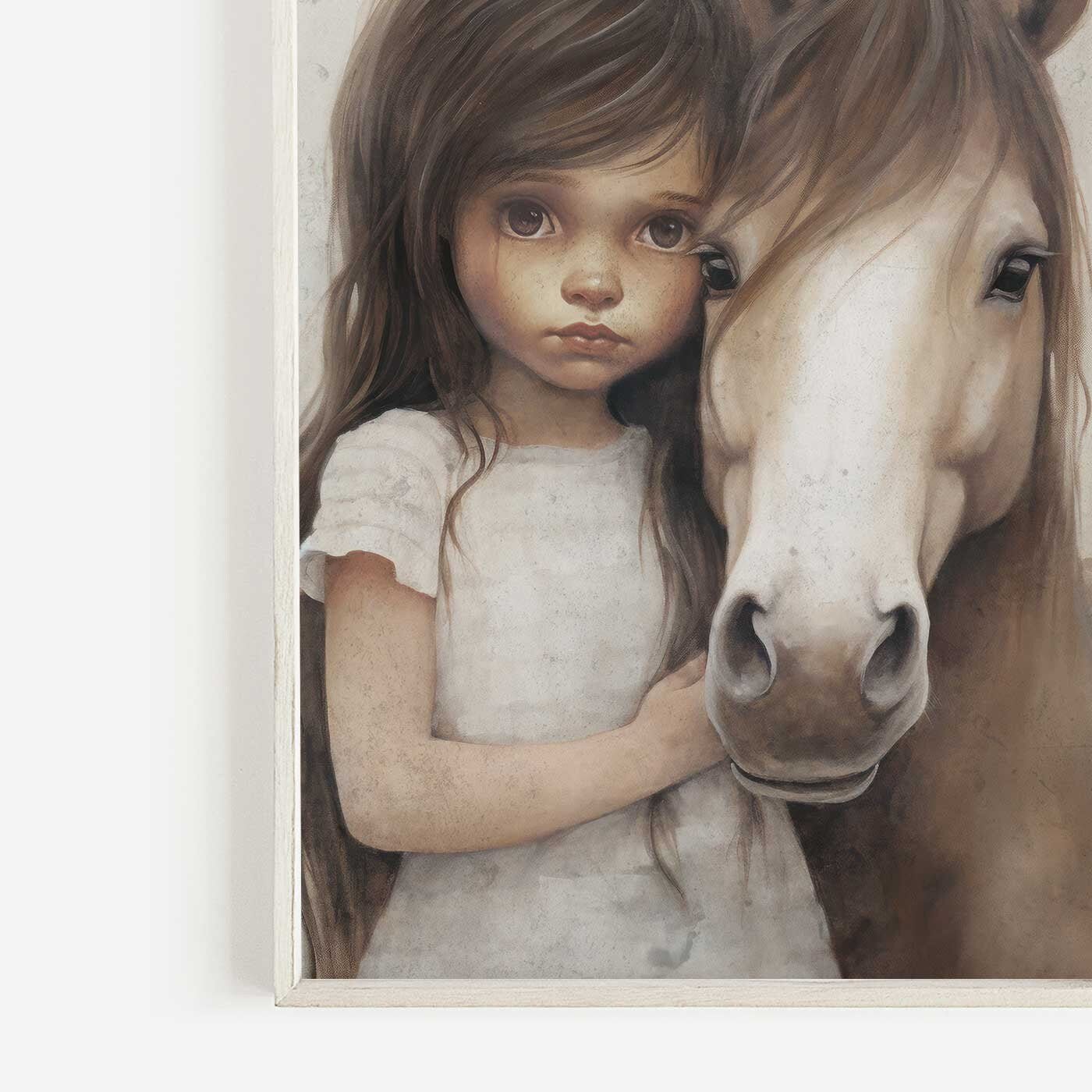 Cute Horse Wall Art, Vintage Equestrian Decor for Girls' Room - WildfieldPrints