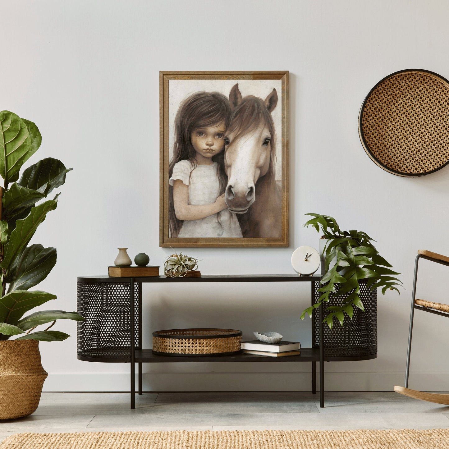 Cute Horse Wall Art, Vintage Equestrian Decor for Girls' Room - WildfieldPrints