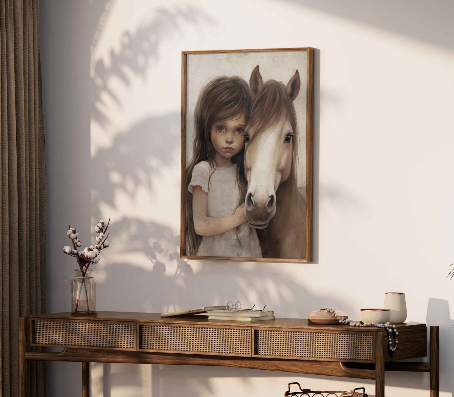 Cute Horse Wall Art, Vintage Equestrian Decor for Girls' Room - WildfieldPrints