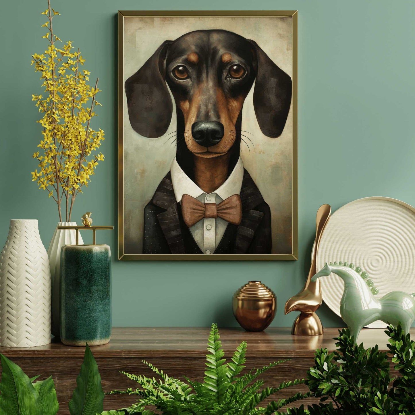 Dachshund Print, Vintage Dog Decor, Gift for Sausage Dog Lovers - WildfieldPrints
