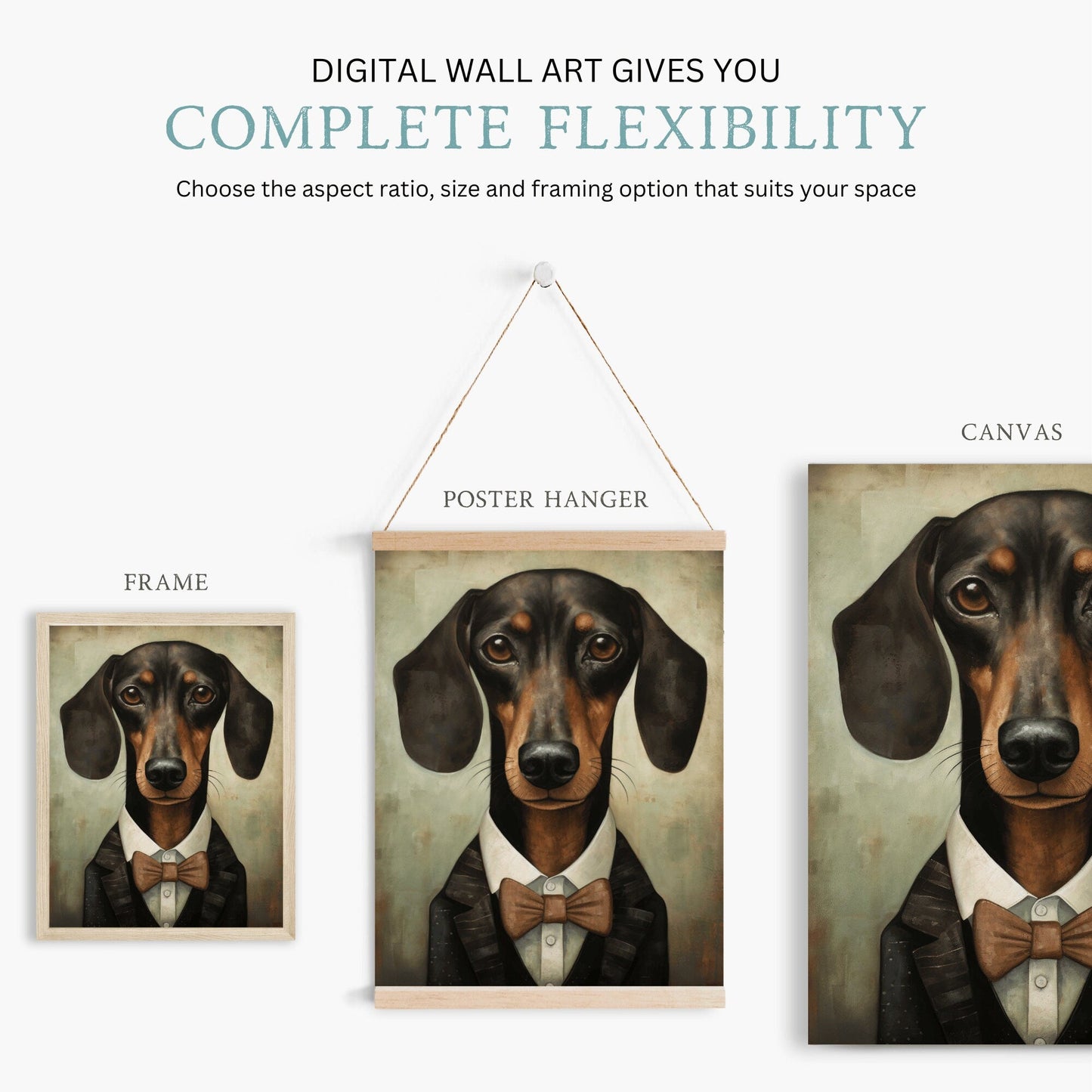 Dachshund Print, Vintage Dog Decor, Gift for Sausage Dog Lovers - WildfieldPrints